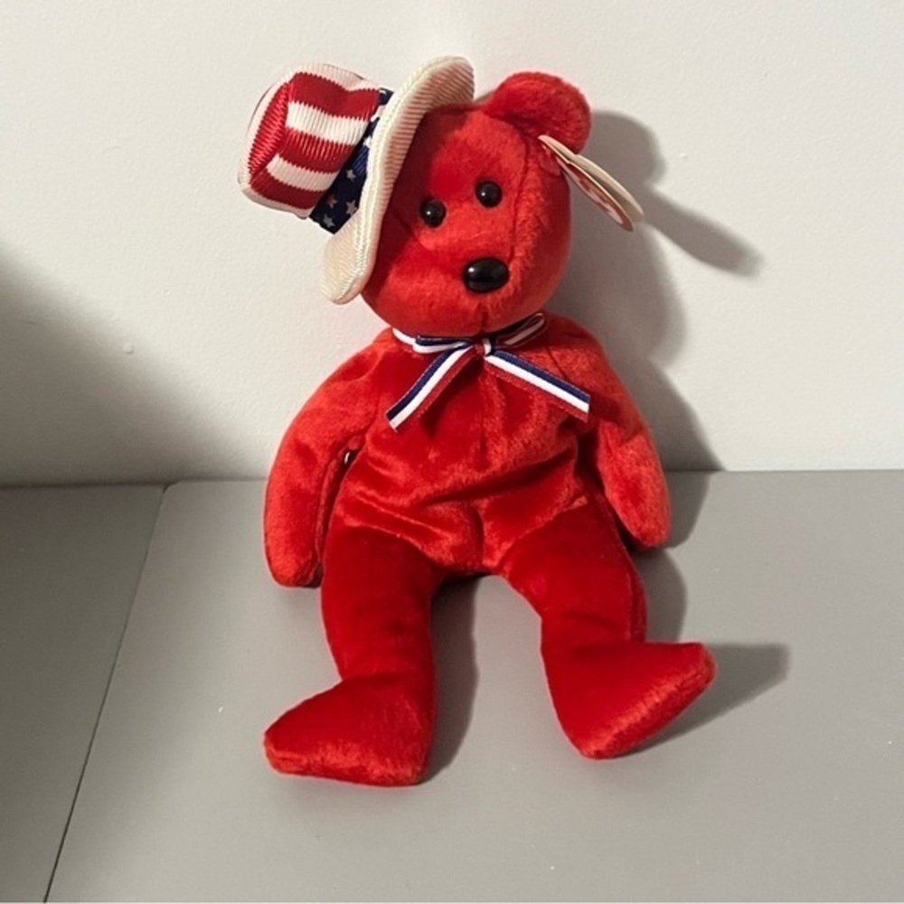 Ty Beanie Buddy America the Bear Red 2002 NWT